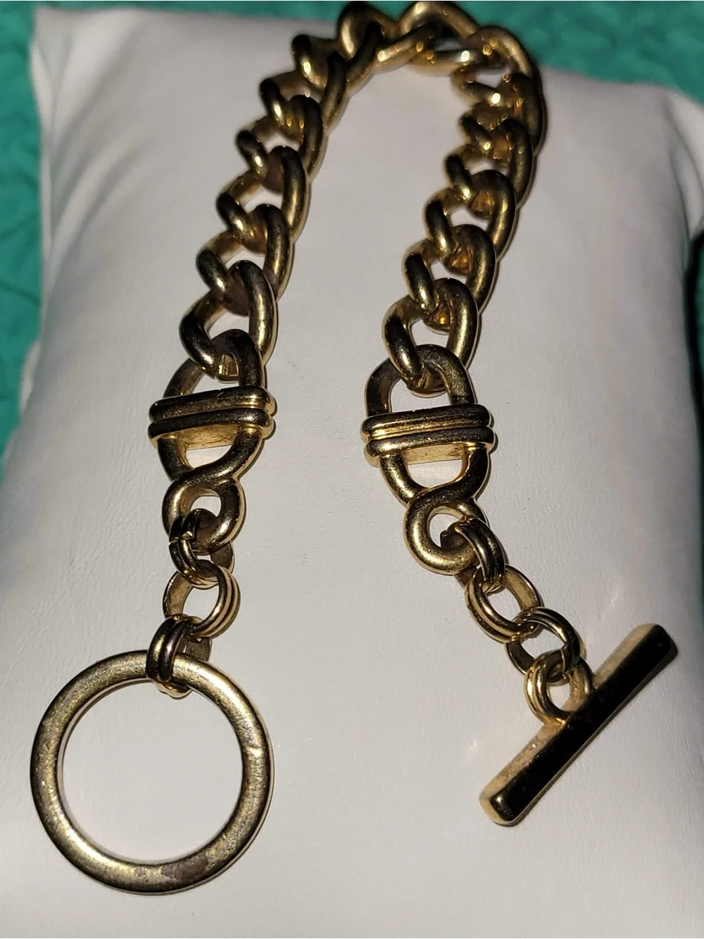 Vintage Gold Chain Toggle Bracelet
